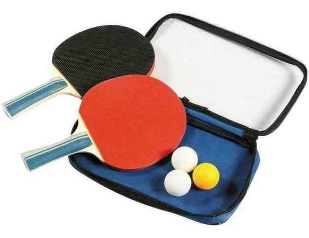 Set Ping Pong 2 Racchette 3 Palline Tennis da Tavolo Hobby Sport Tempo Libero