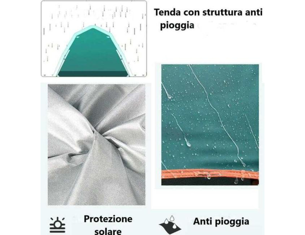 Tenda da Campeggio Automatica 2 Posti 2 Persone Impermeabile con Sacca Pop-Up... Tenda da Campeggio Automatica 2 Posti 2 Persone Impermeabile con Sacca Pop-Up...