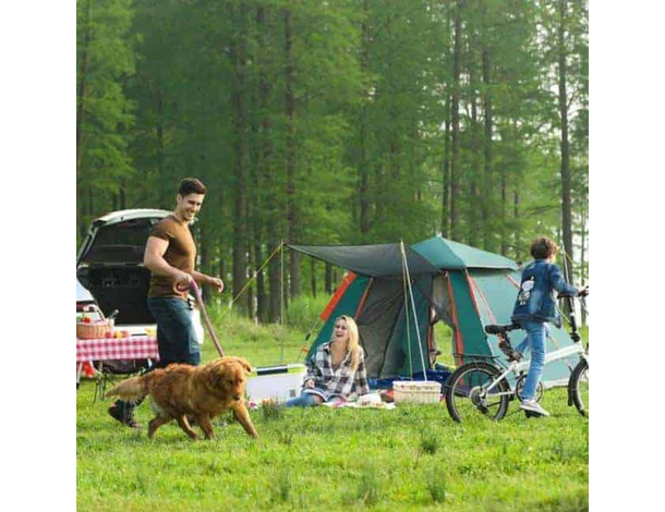 Tenda da Campeggio 4-5 Posti Persone Impermeabile Automatica Anti-UV...