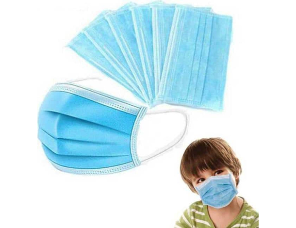 100x Mascherine Chirurgiche per Bambini 14.5x9.5 cm Monouso Traspiranti
