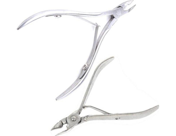 2x Tronchesi Taglia Cuticole Professionale Tronchesine Manicure Grande Piccola