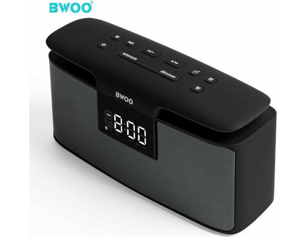 Cassa Speaker Altoparlante Bluetooth 5.0 Orologio Sveglia Digitale LED 12W...