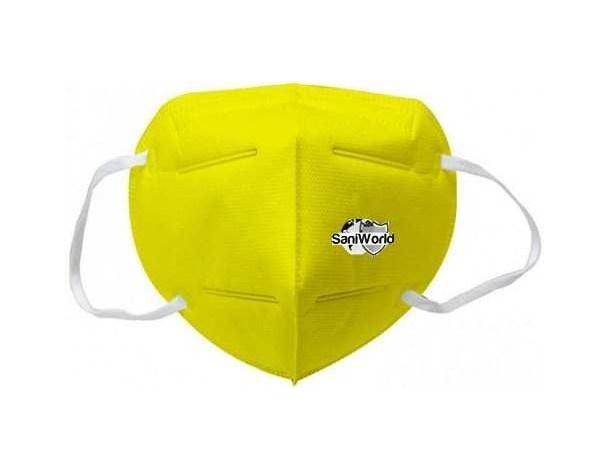 40x Mascherine FFP2 Italiane Certificate CE Colore Giallo Monouso Naso Bocca