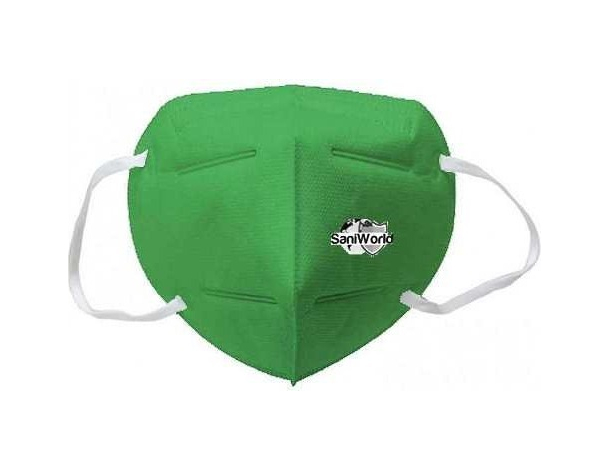40x Mascherine FFP2 Certificate CE Colore Verde Monouso Naso Bocca Viso
