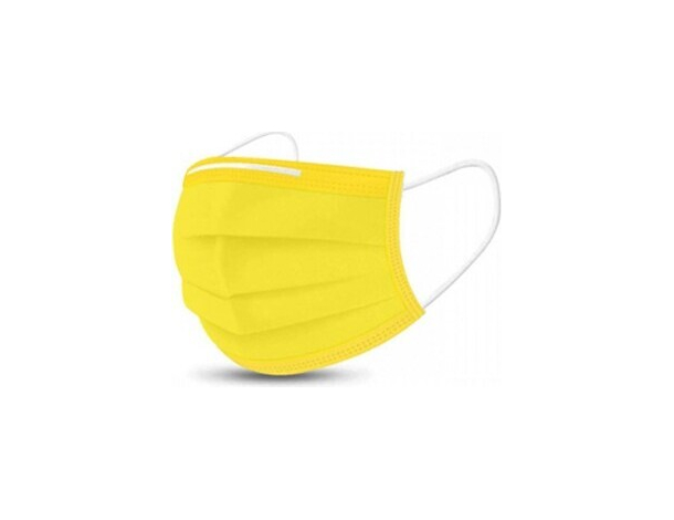 50x Mascherine Tipo II Certificate CE Colore Giallo Monouso Naso Bocca