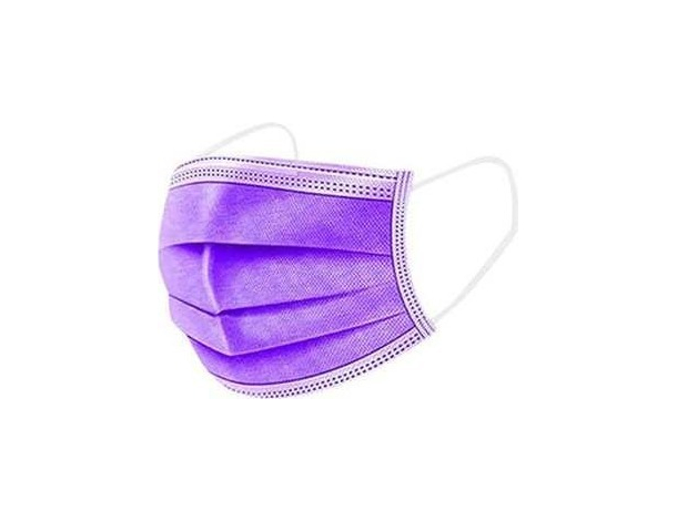 50x Mascherine Chirurgiche Tipo II Certificate CE Colore Viola Monouso Covid