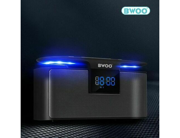 Cassa Speaker Altoparlante Bluetooth 5.0 Orologio Sveglia Digitale LED 12W...