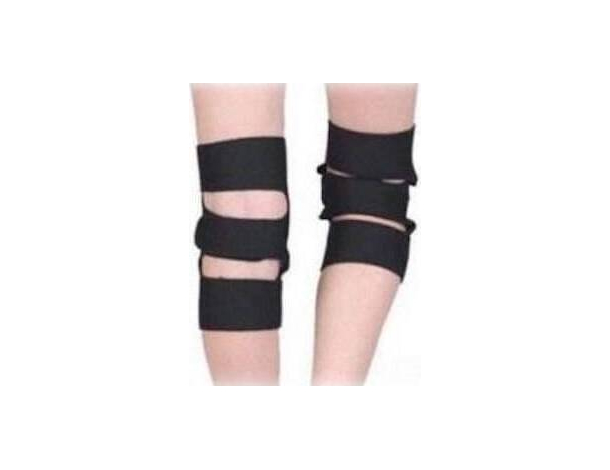 Fascia elastica di protezione per ginocchio con chiusure a velcro per sport