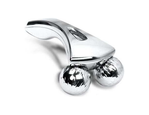 Massaggiatore con 2 Sfere Rotanti Relax Drenaggio Rilassante Antistress Metallo