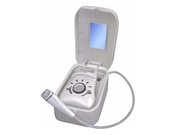 Massaggiatore Elettrico Pulizia Pelle Viso Penna Base con Specchio Regolabile