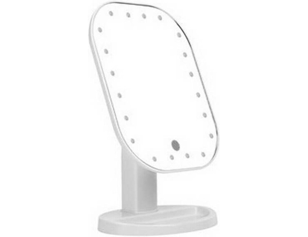 Specchio per trucco con 20 led te-b0143 luci rotazione di 180 gradi luce bianca