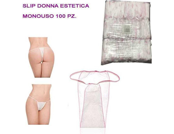 100 pz slip monouso donna tanga tnt massaggio depilazione estetista perizoma