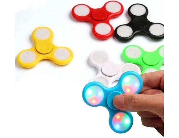 10x Fidget Spinner Antistress Cuscinetto a Sfera Tascabile Luci Led Passatempo