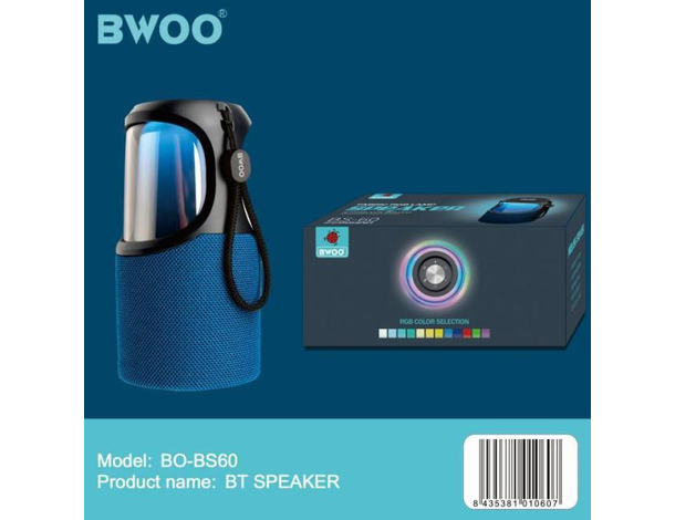 Cassa Speaker BS-60 Bluetooth Audio Surround 3D Portatile Luce RGB 2200mAh 11