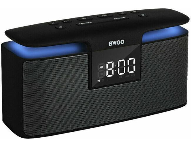 Cassa Speaker Altoparlante Bluetooth 5.0 Orologio Sveglia Digitale LED 12W BS64