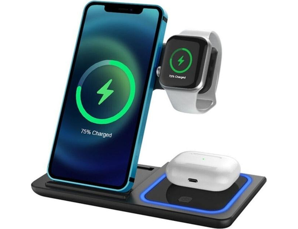 Caricabatterie Wireless Base Stazione di Ricarica Senza Fili QI Induzione WL15