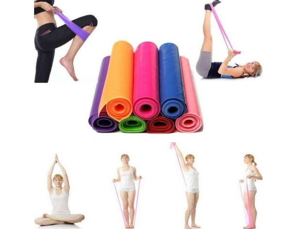 2x Banda Elastica Fascia Yoga Pilates Estensore Elastico Fitness Crossfit Sport