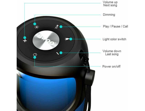 Cassa Speaker BS-60 Bluetooth Audio Surround 3D Portatile Luce RGB 2200mAh 4