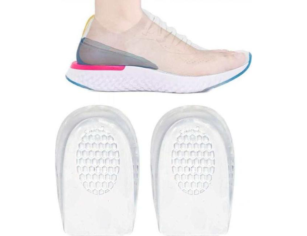 5 Paia di Cuscinetti in Gel per Talloni Anti Urto Scarpe Sollievo Dolori 9x6cm