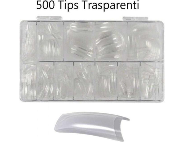 500x Tips Unghie Finte per Ricostruzione Trasparenti Smalto Gel UV Manicure...