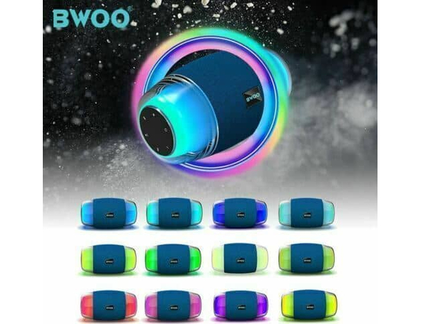 Speaker Bluetooth BS-62 Extra Bass Audio Surround 3D 16W Power Bank RGB...