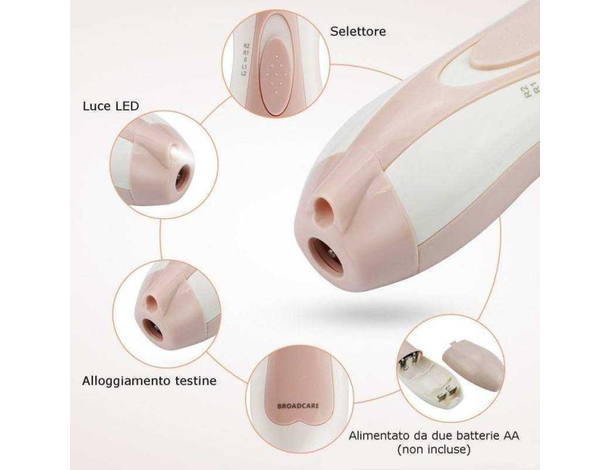 Kit per Pedicure Manicure con 6 Punte Intercambiabili da Viaggio Portatile 6