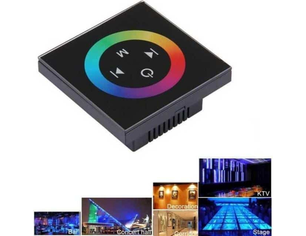 Centralina Controller Touch Luci Led RGB con Telecomando Incasso a Muro Colori