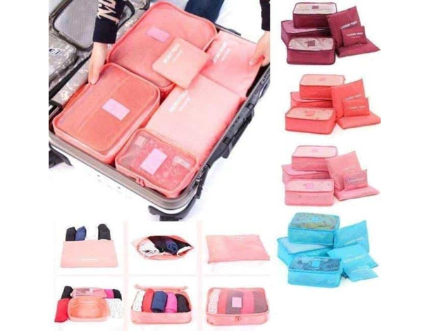 Set da 6 Organizer Valigia Organizzatore Bagagli Borsa Sacchetti Varie Misure