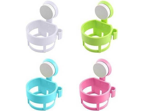 Porta Asciugacapelli Phon da Muro Fissaggio a Ventosa Plastica Dura Bagno 3