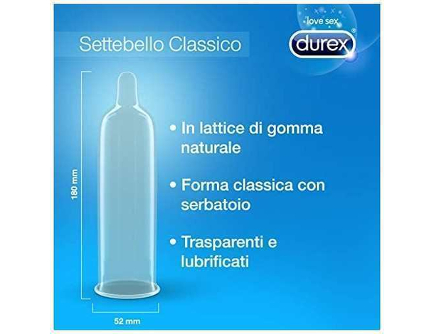 36x Preservativi Classici Settebello 6 Scatole da 6 Profilattici Standard...
