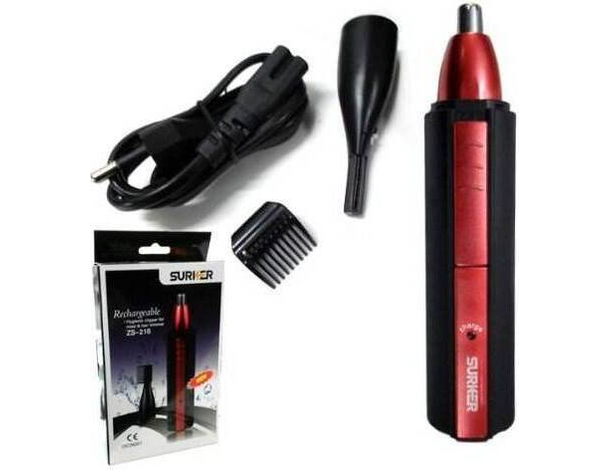 Rasoio Elettrico Professionale Taglia Peli Naso Depilazione 2 Testine 16mm