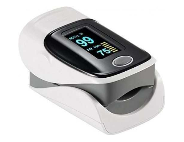 Misuratore Ossigeno Saturimetro Ossimetro da Dito Display Frequenza Cardiaca