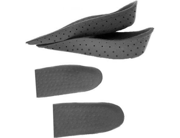 Soletta Plantare Alza Tacco Grigio Universali Uomo Donna Unisex Scarpe Morbido