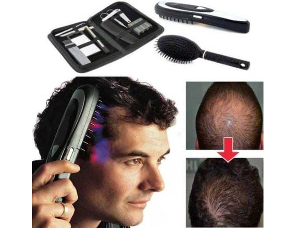 Spazzola per Capelli Ricrescita Trattamento Bulbi Piliferi Laser Vibrazioni