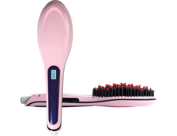 Spazzola Termica Piastra Ionizzante Snoda e Liscia i Capelli Riscaldata Donna...