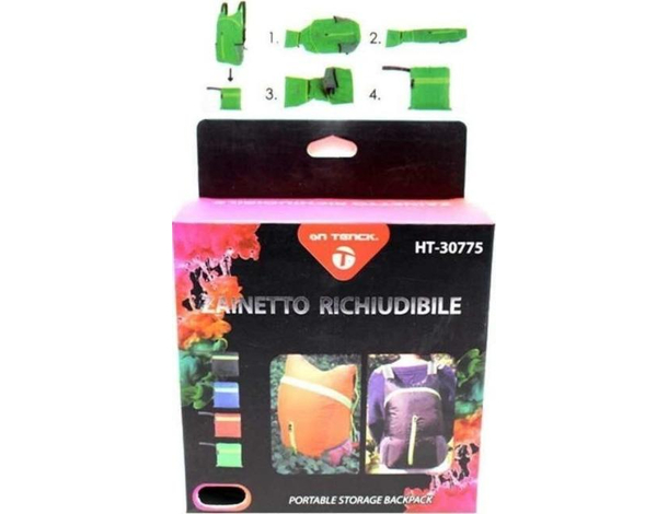 Zainetto da Viaggio Travel Frontale Unisex Ripiegabile con Zip Capiente Aereo