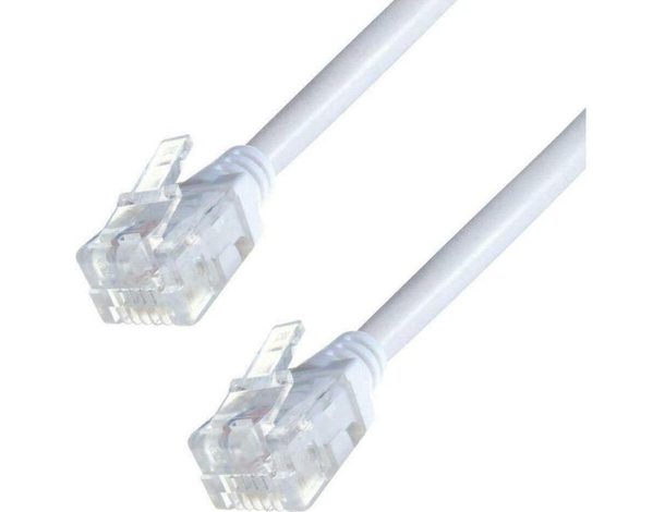 Cavo Telefonico 3 Metri Collegamento Modulare DSL Modem Plug RJ11 Telefono Fax