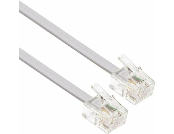 Cavo Telefonico 5 metri Collegamento Modulare DSL Modem Plug RJ11 Telefono...