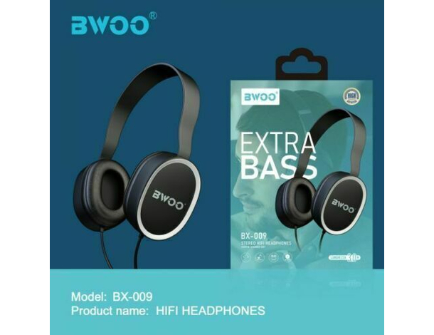 Cuffie Stereo Filo 3 Metri Jack 3.5mm Hi-Fi Sound Extra Bass Modello BX-009...