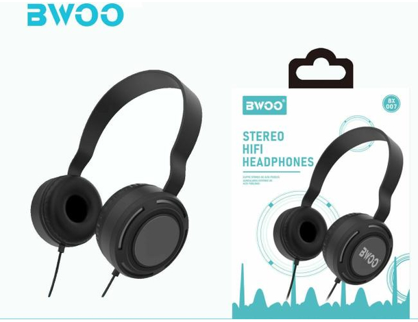 Cuffie Stereo Filo 1.2 Metri Jack 3.5mm Hi-Fi Sound Extra Bass Modello BX-007...