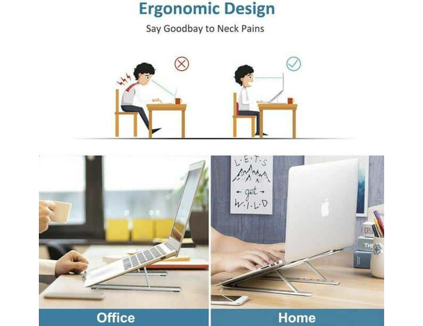 Supporto PC Portatile Notebook Regolabile Metallo Leggero e Sicuro LS-23 6