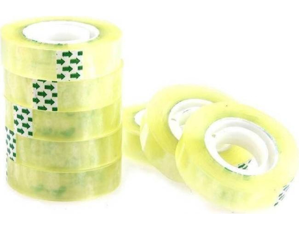 6x Nastro Adesivo Scotch Piccolo Scuola Casa Ufficio DIY Pacchetti Trasparente