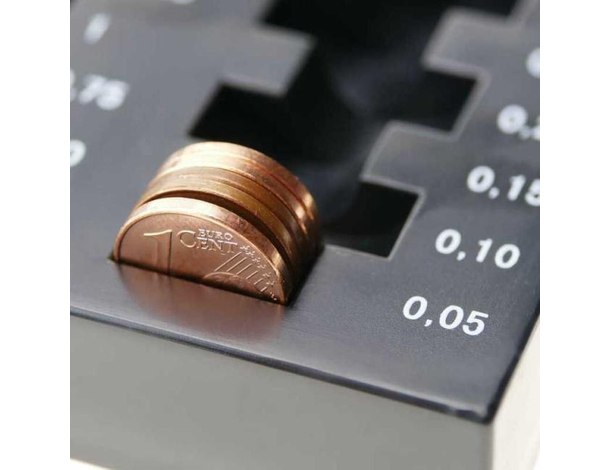 Contamonete portamonete contatore soldi monete euro ufficio negozio centesimi...