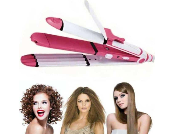 Piastra 3in1 Capelli SN-710 Lisci Ricci Arriccia Capelli Frisèe Ferro Ondulati
