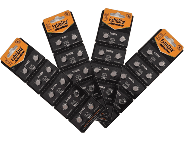 40x Pile Batterie AG10 A Bottone Pila Alcaline Per Orologio Extrastar 1.5V