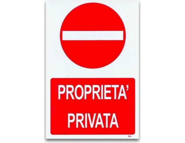 12x Cartello "Proprietà Privata" Plastificato PVC 20x30 cm Segnaletica Divieto