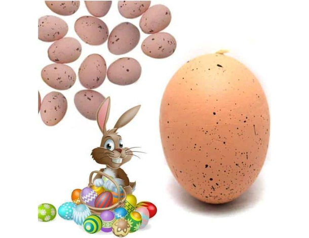 10x Uova Di Pasqua Finte Decorazioni Ornamenti Pasquali in Schiuma Macchiate