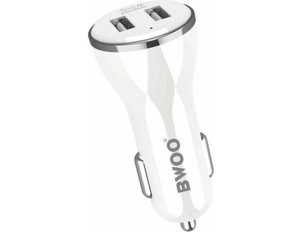 Doppio Caricatore Cellulare da Auto Presa Accendisigari USB 2.4A 12/24V CC54