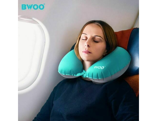 Cuscino da Viaggio per Testa Collo Gonfiabile con Custodia Auto Treno Aereo...