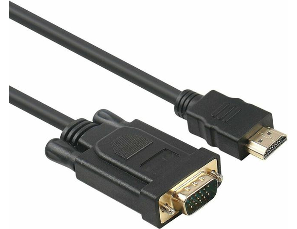 Cavo HDMI a VGA 3 Metri Placcato Oro Connessione Computer/Laptop/Proiettore/TV